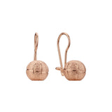 Rose Gold lantern beads wire hook earrings