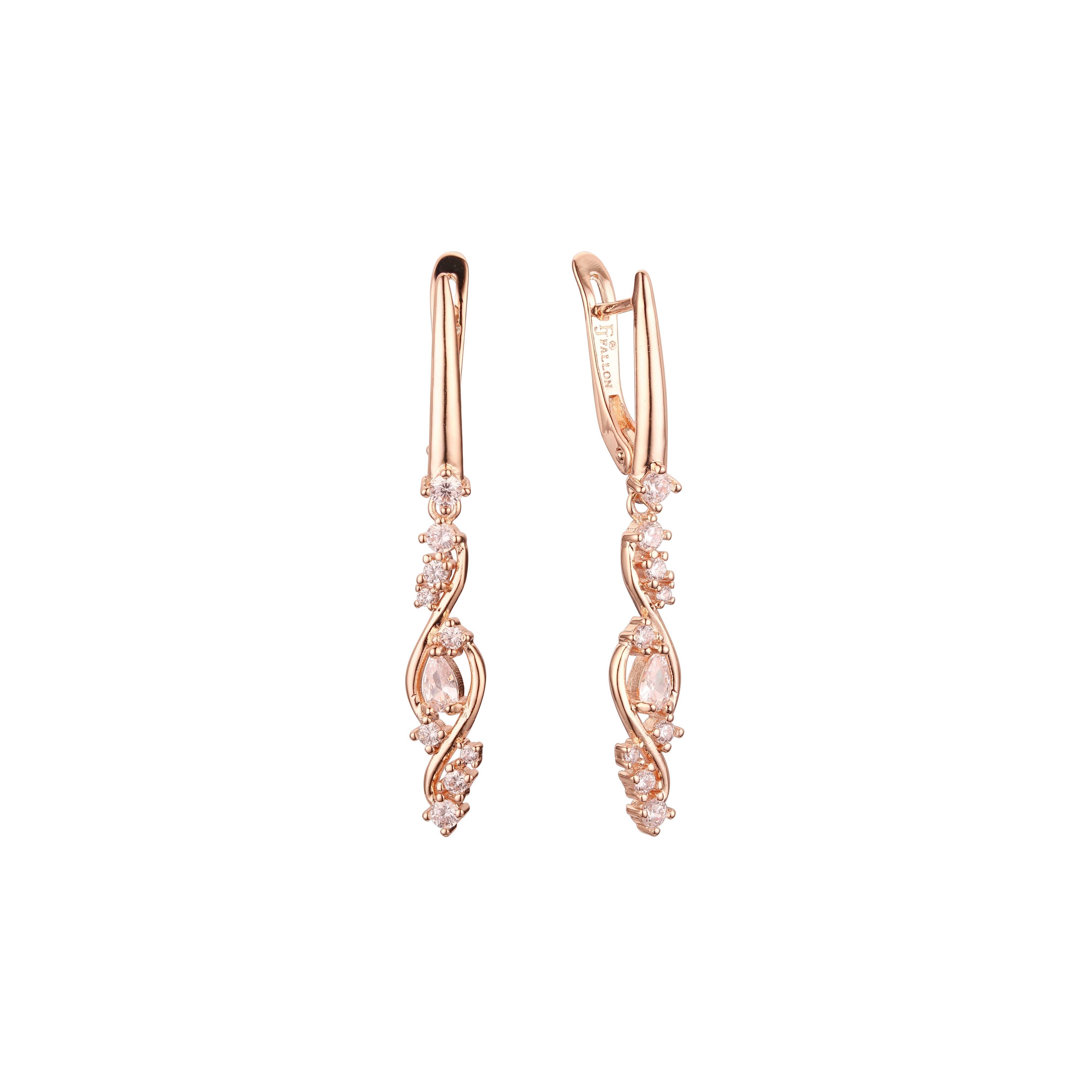 Pendientes de oro rosa