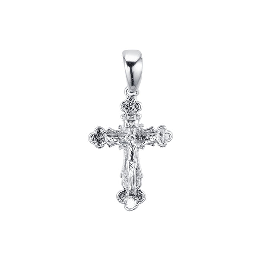 Orthodox Rose Gold, White Gold cross pendant