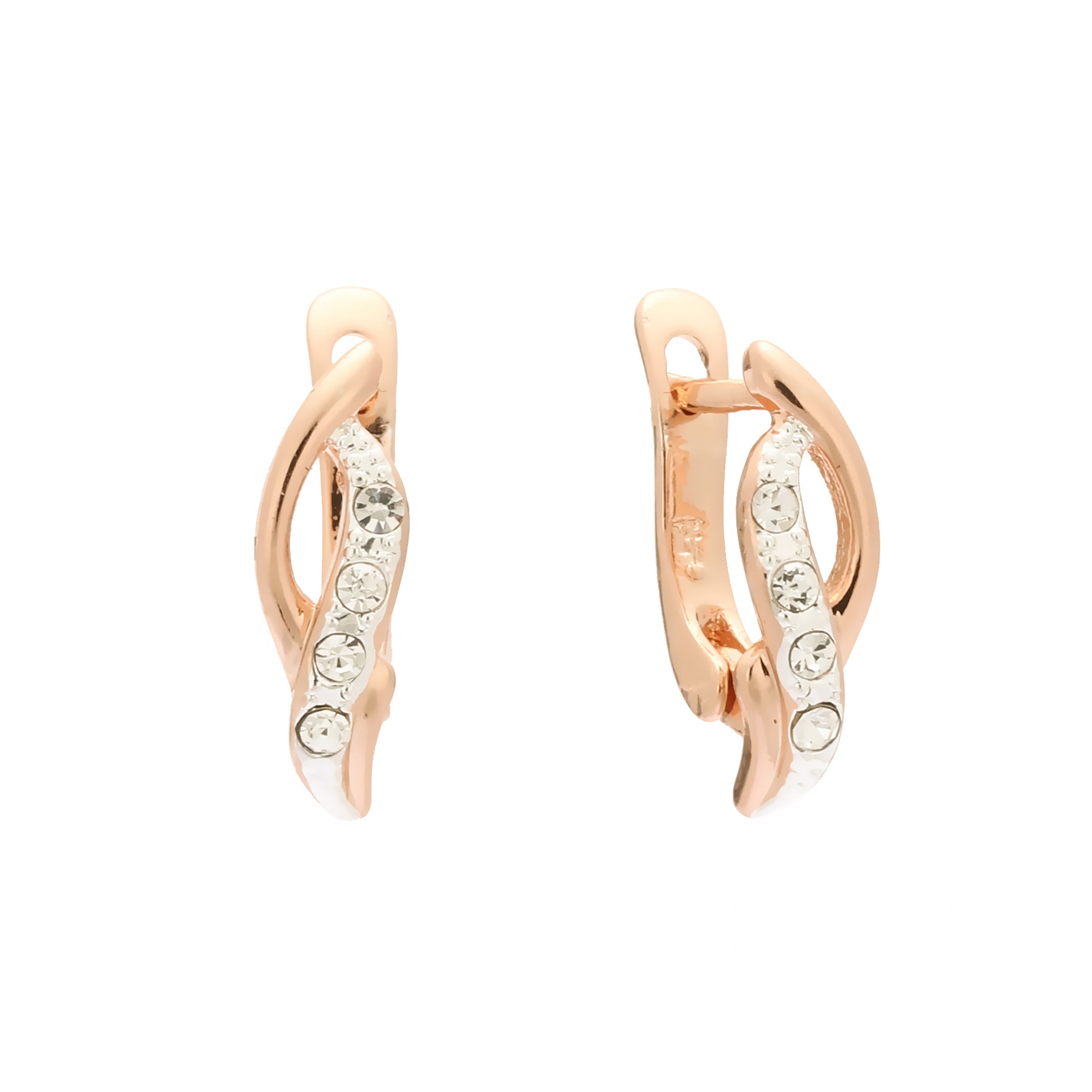 Rose Gold two tone earrings