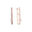 Cluster earrings in 14K Gold, Rose Gold, two tone plating colors