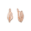 Leaves earrings in 14K Gold, Rose Gold, two tone plating colors