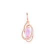 Solitaire pendant in Rose Gold two tone, 14K Gold plating colors