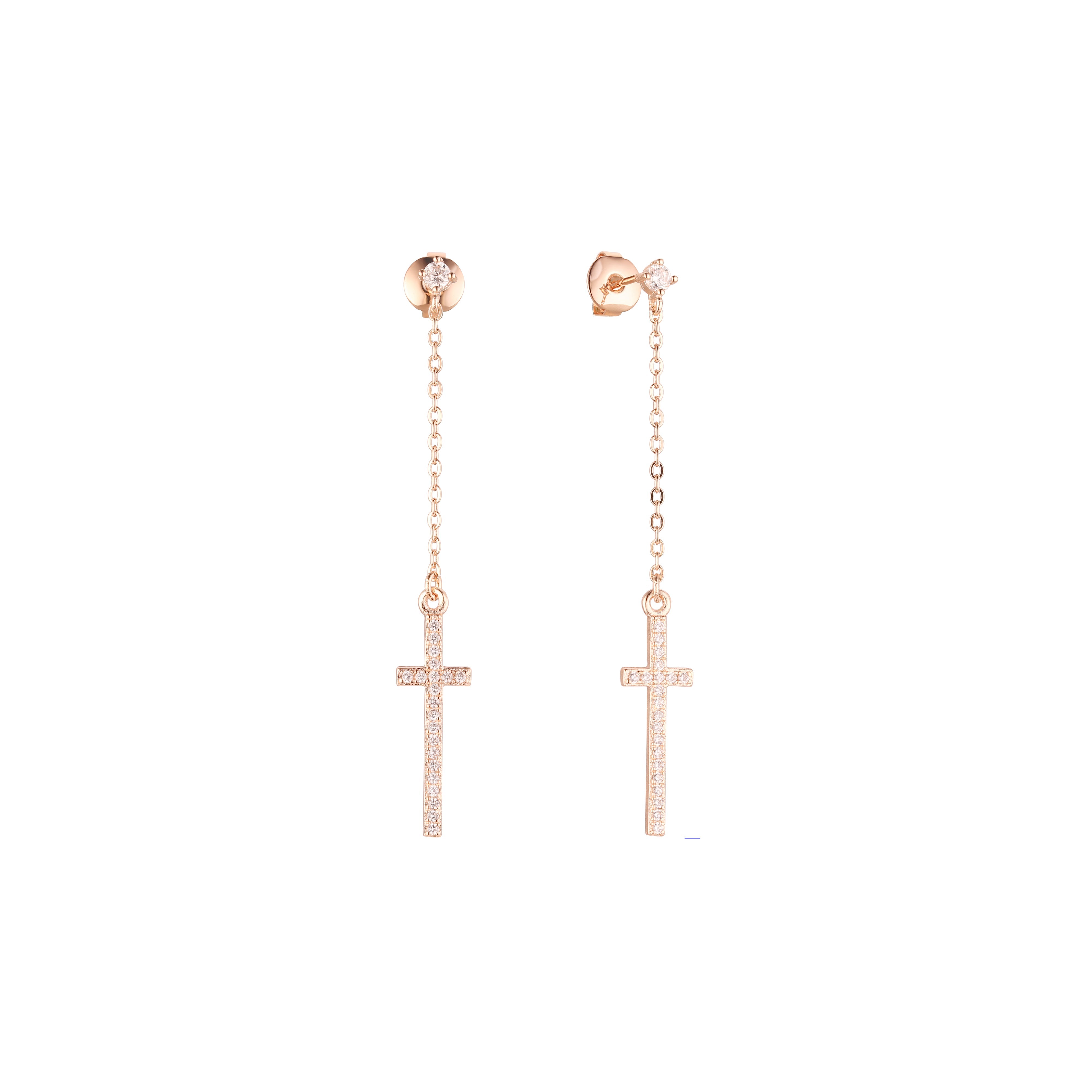 Rose Gold stud earrings