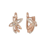 Rose Gold two tone earrings