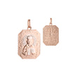 Saint Nicholas pendant in Rose Gold two tone plating colors