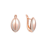 Aretes en Oro 14K, Oro Rosa, baño en dos tonos