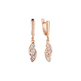 Earrings in Rose Gold, two tone plating colors