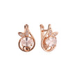 Rose Gold solitaire rabbite earrings