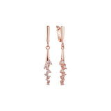 Aretes altos en Oro 14K, Oro Rosa, baño en dos tonos