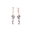 Life tall cluster drop earrings 14K Gold, Rose Gold plating colors