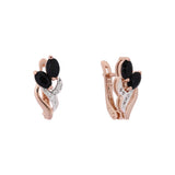 Rose Gold double stones earrings