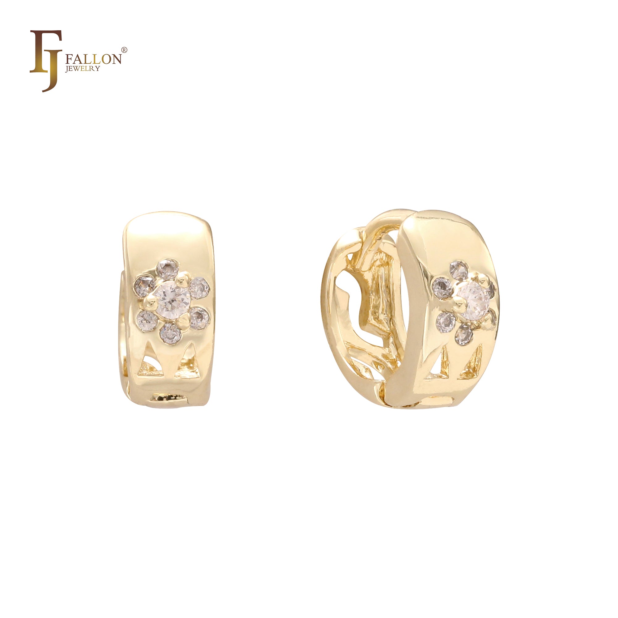 Aretes Huggie de oro de 14 quilates