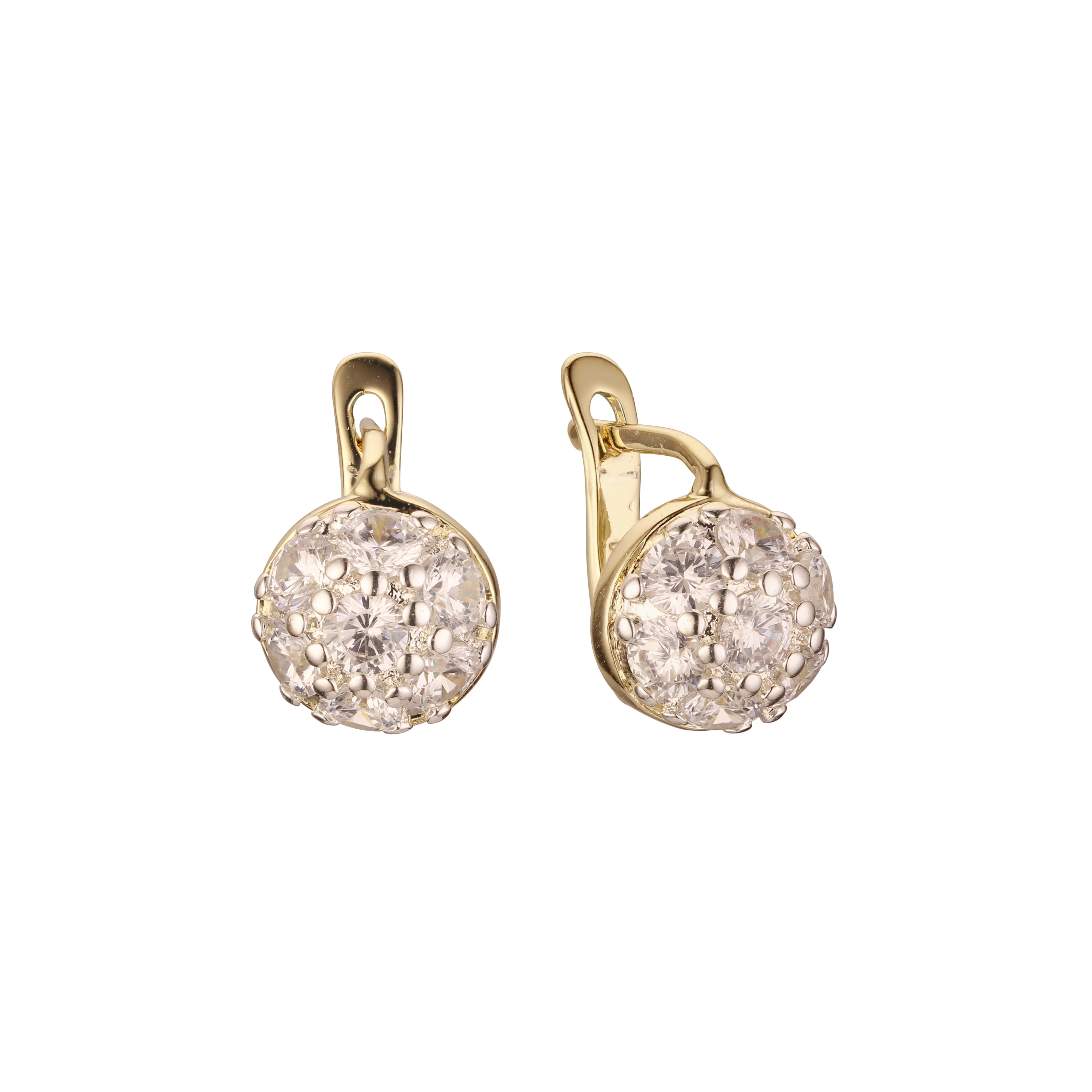 Aretes en Oro 14K, Oro Rosa, baño en dos tonos