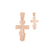 Russian orthodox cross pendant in Rose Gold, 14K Gold plating colors