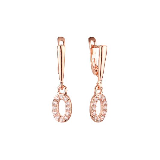 Pendientes de oro rosa