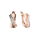 Earrings in Rose Gold, two tone plating colors