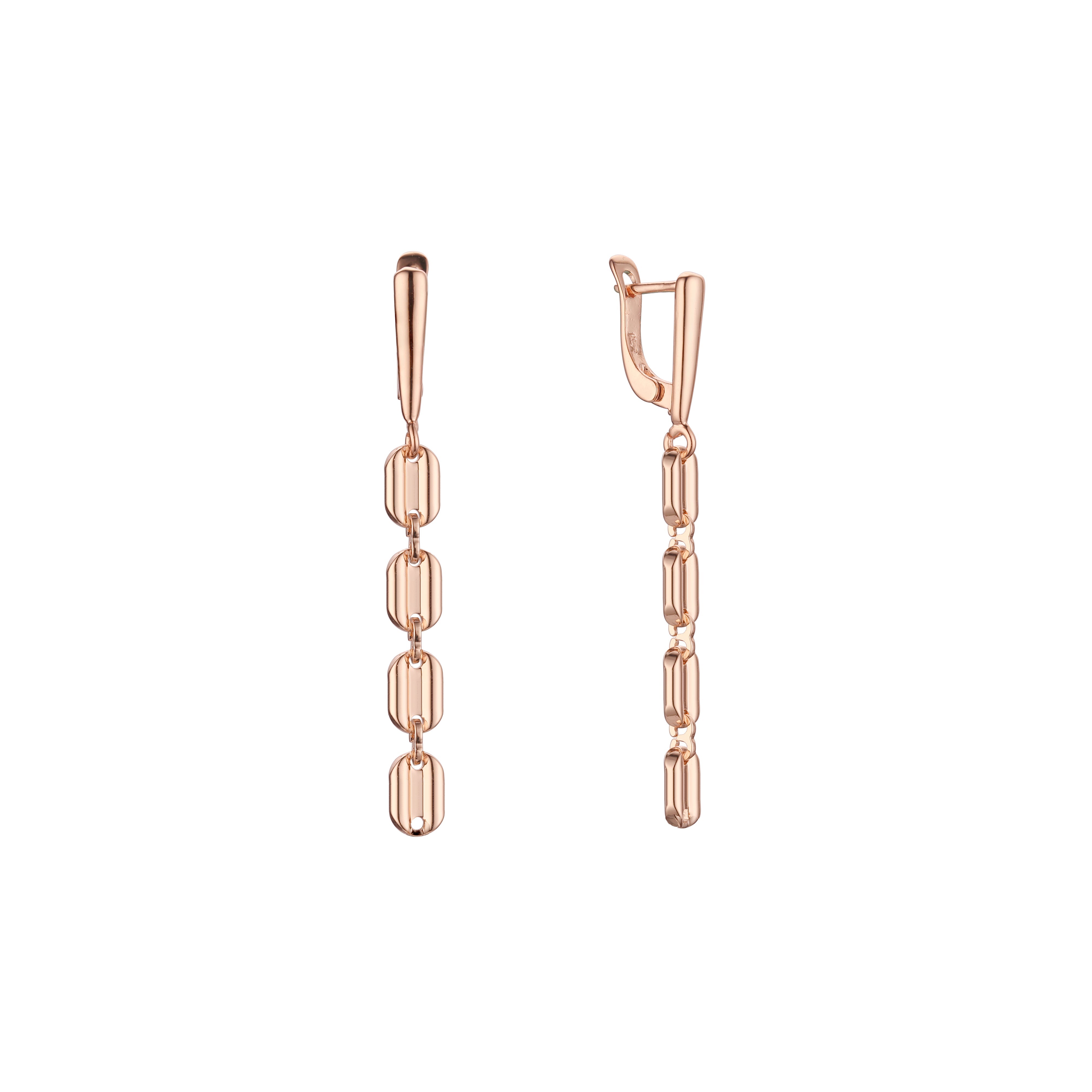 Pendientes de oro rosa