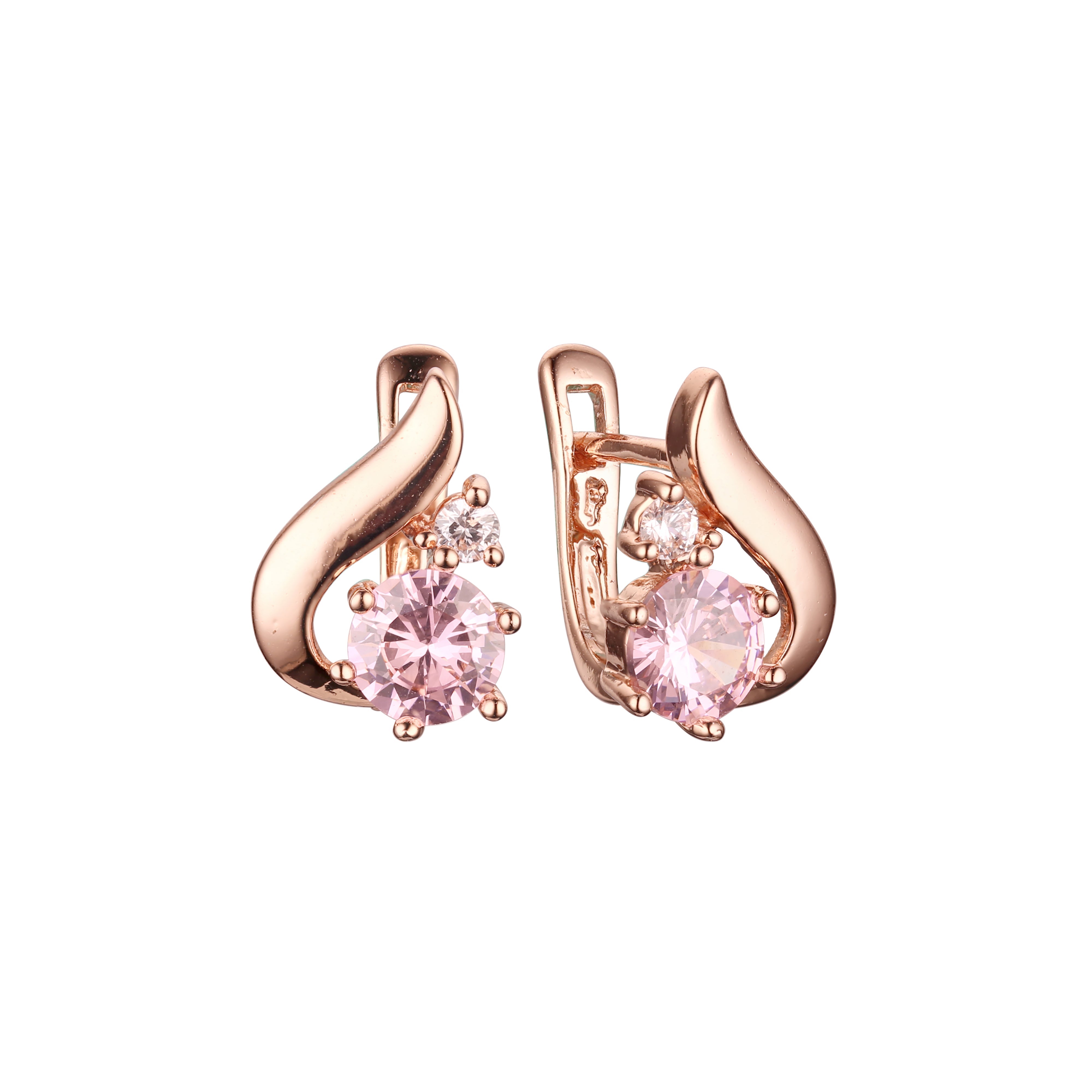 Pendientes de oro rosa