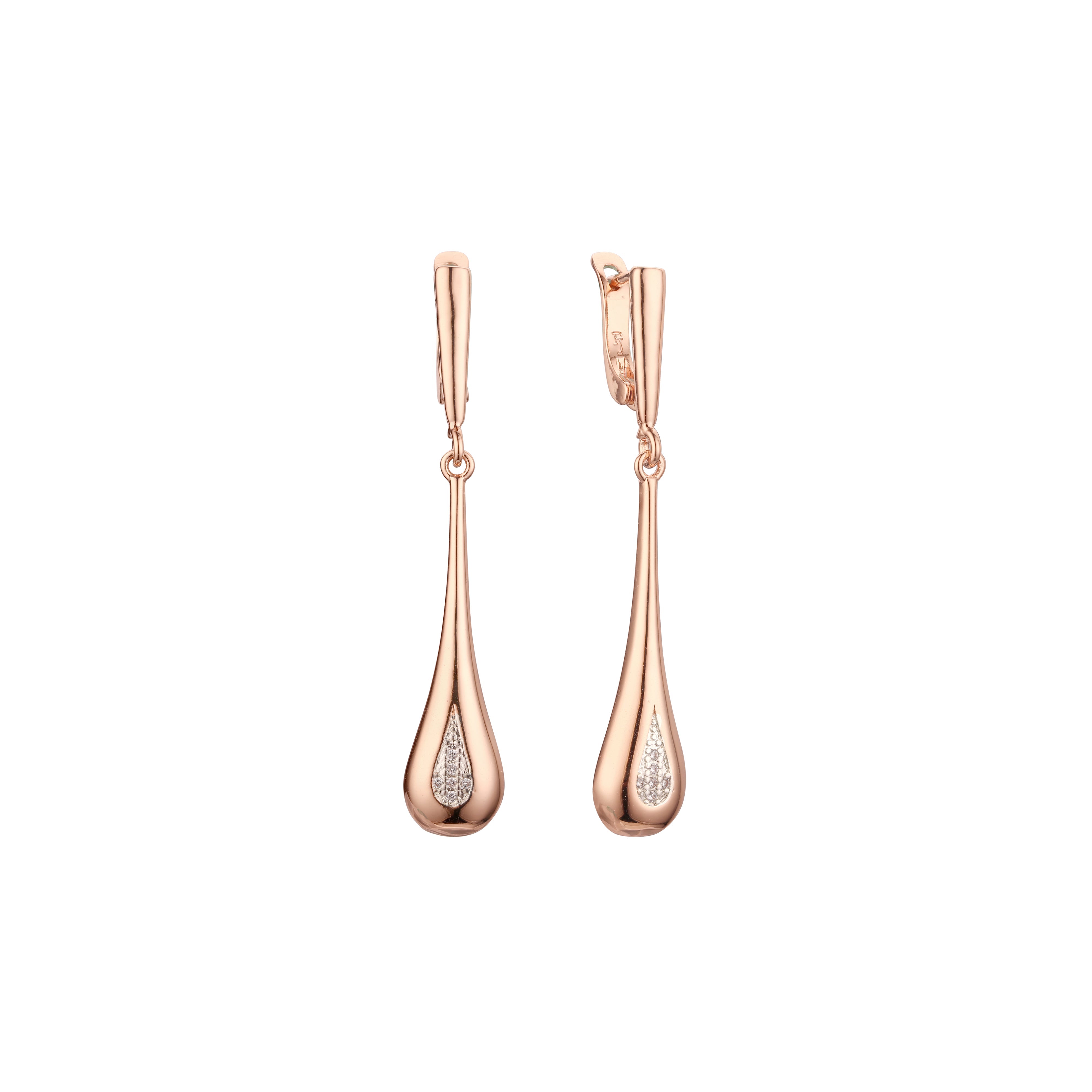 Rose Gold two tone earrings