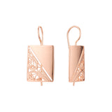 Wire hook earrings in 14K Gold, Rose Gold plating colors