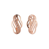 Earrings in Rose Gold, two tone plating colors