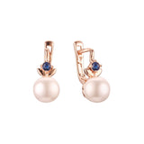 Elegant pearl earrings in 14K Gold, Rose Gold plating colors