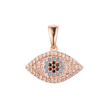 Rose Gold evil eye pendant