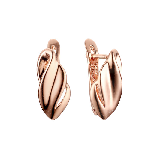 Earrings in Rose Gold, two tone plating colors