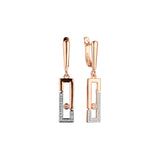 Earrings in Rose Gold, two tone plating colors