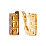 Earrings in 14K Gold, Rose Gold, two tone plating colors