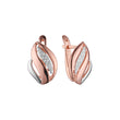 Aretes de racimo en Oro de 14K, Oro Rosa, baño de dos colores