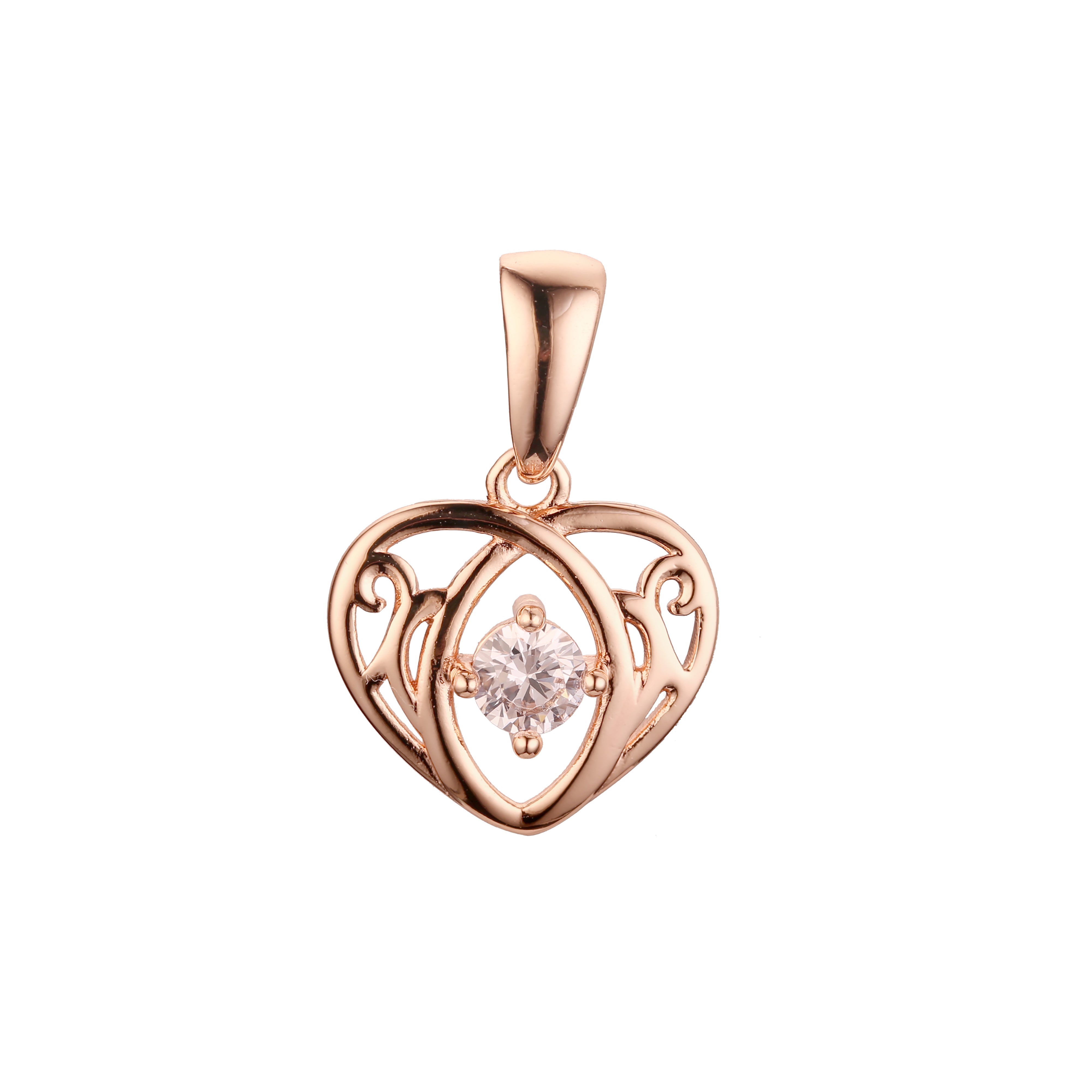 Pendant in Rose Gold, two tone plating colors