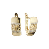 14K Gold two tone earrings