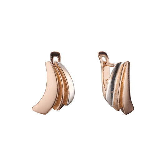 Rose Gold two tone earrings