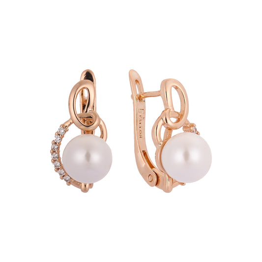 Pearl Rose Gold earrings