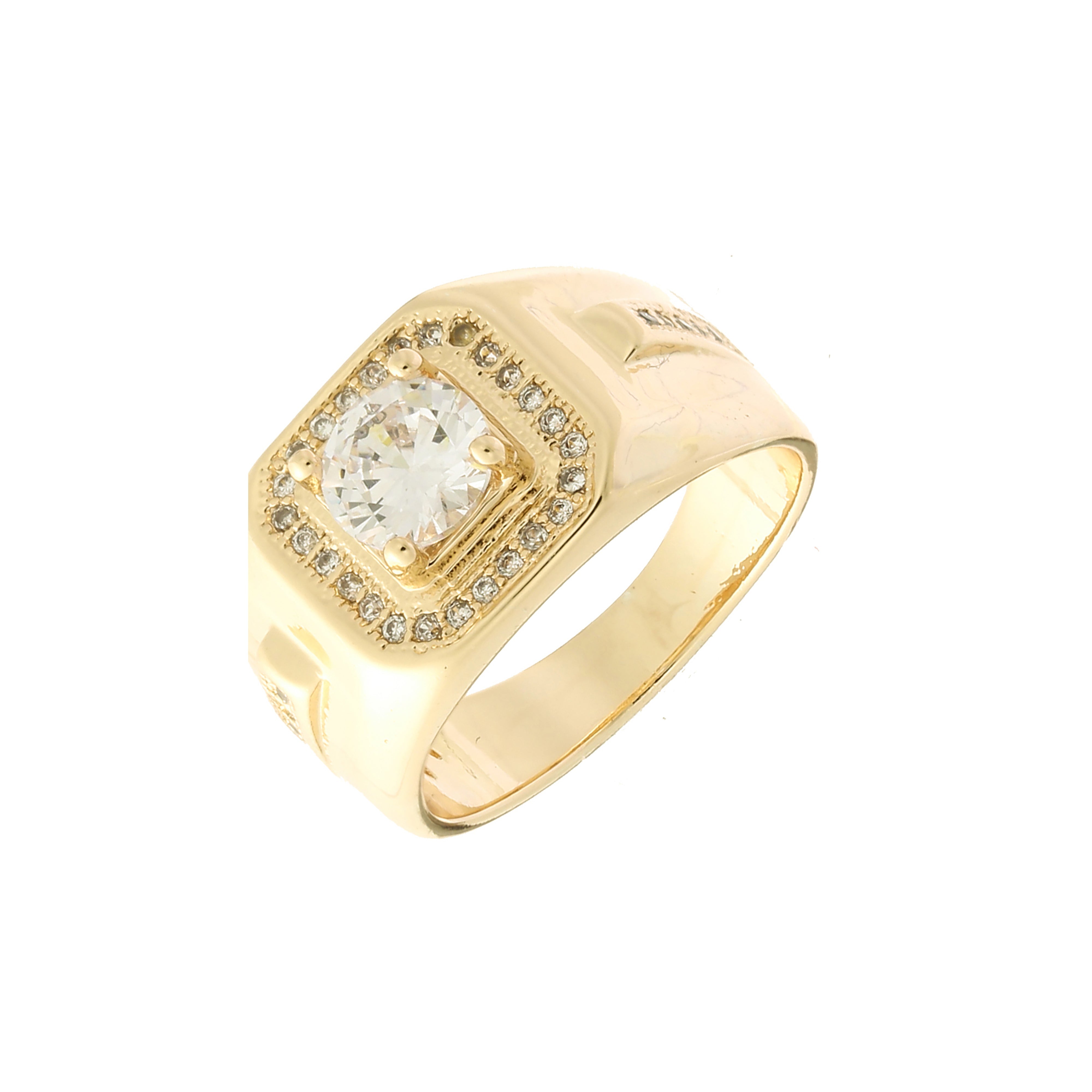 Solitaire Men's rings in 14K Gold, Rose Gold plating colors