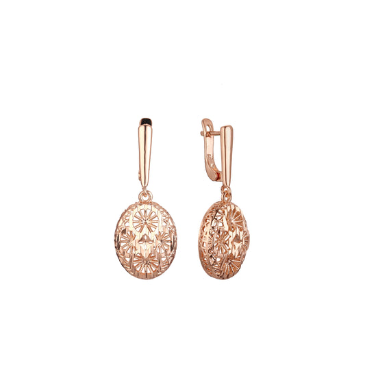 Pendientes de oro rosa