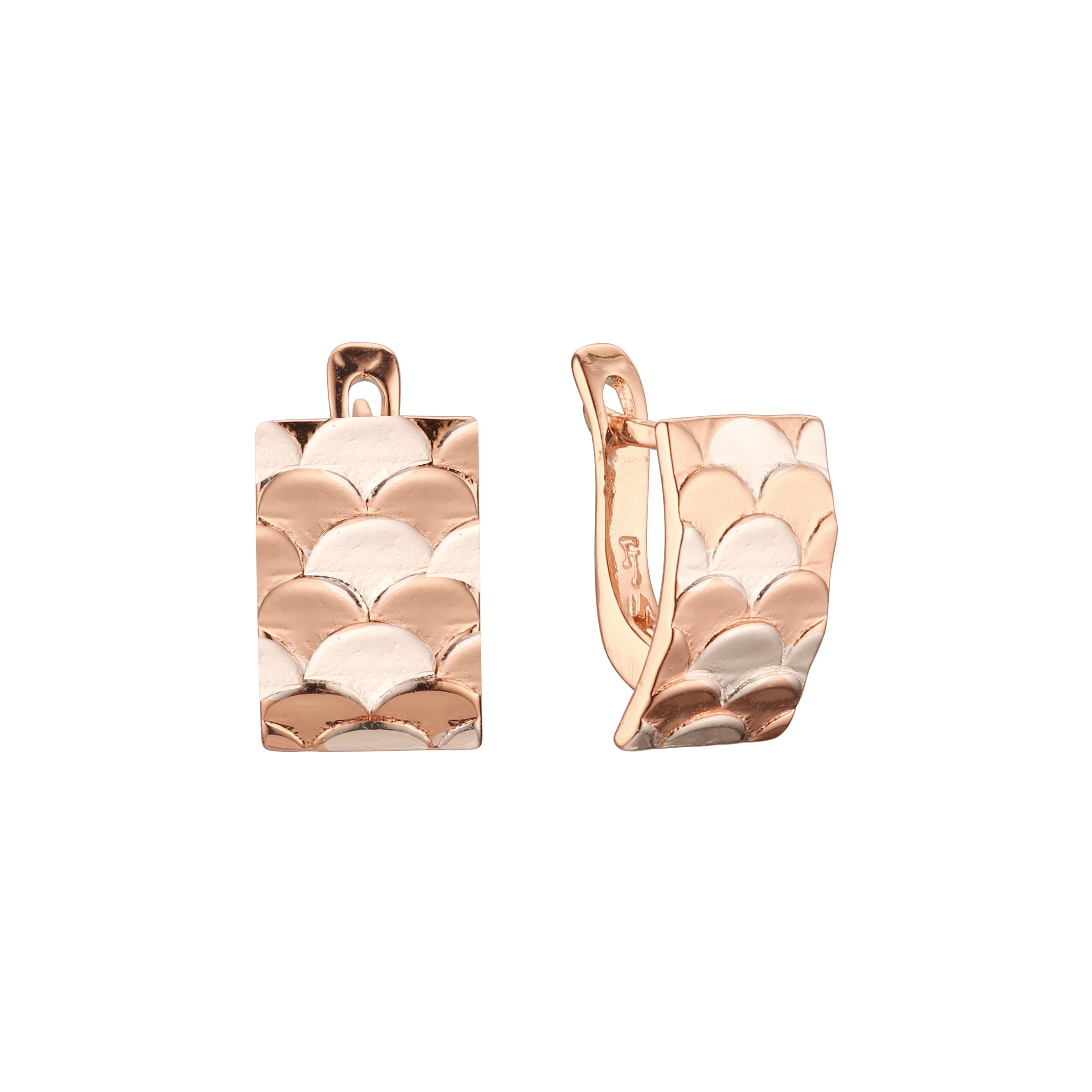 Rose Gold two tone earrings