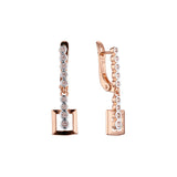 Earrings in Rose Gold, two tone plating colors