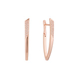 Aretes en Oro 14K, Oro Rosa, baño en dos tonos