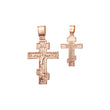 Rose Gold  orthodox cross pendant