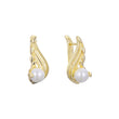 Aretes de Perlas en Oro de 14K, colores baño de Oro Rosa