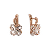 Clover Rose Gold two tone earrings