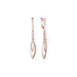 Earrings in Rose Gold, two tone plating colors