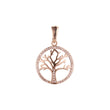 Colgante Halo Tree en Oro Rosa, baño de Oro 14K colores