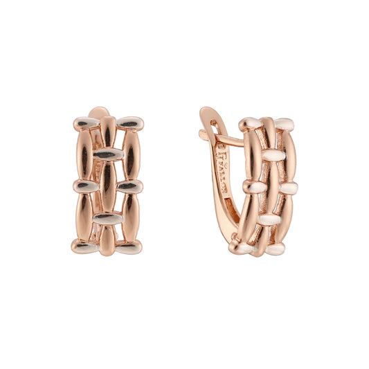 Rose Gold two tone earrings