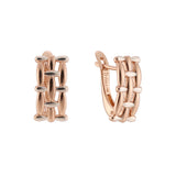 Rose Gold two tone earrings