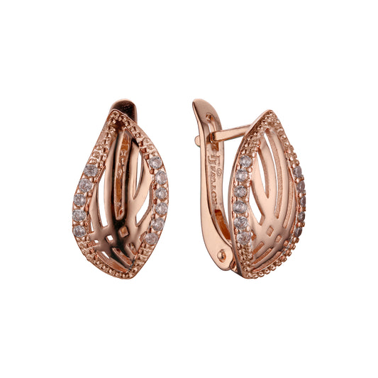 Rose Gold two tone earrings