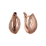 Rose Gold two tone earrings